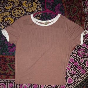 Boutique Dusty Rose Crop Top